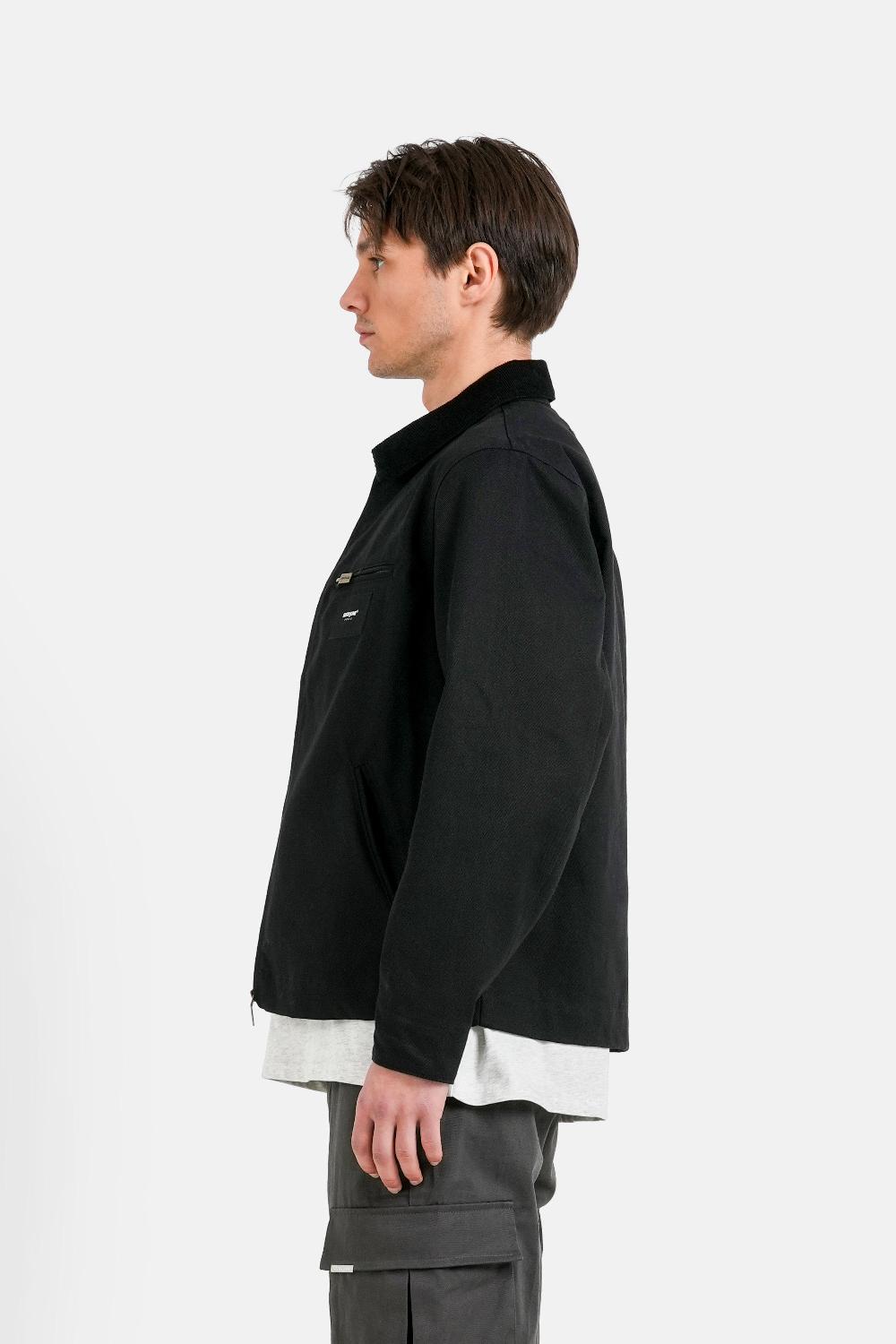 Sixth June Veste Workwear Col Velours Noir