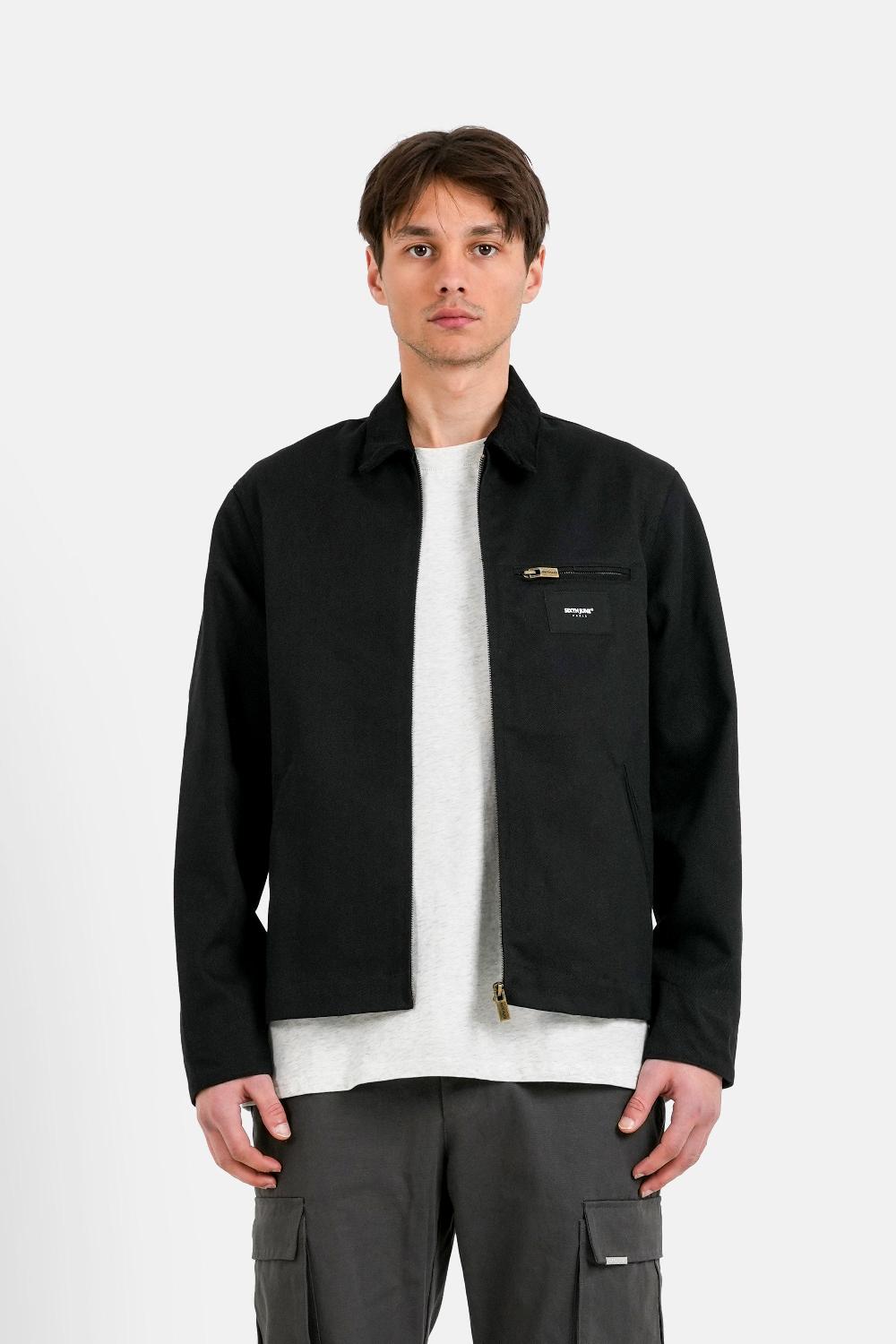 sixth june Veste workwear col velours Noir