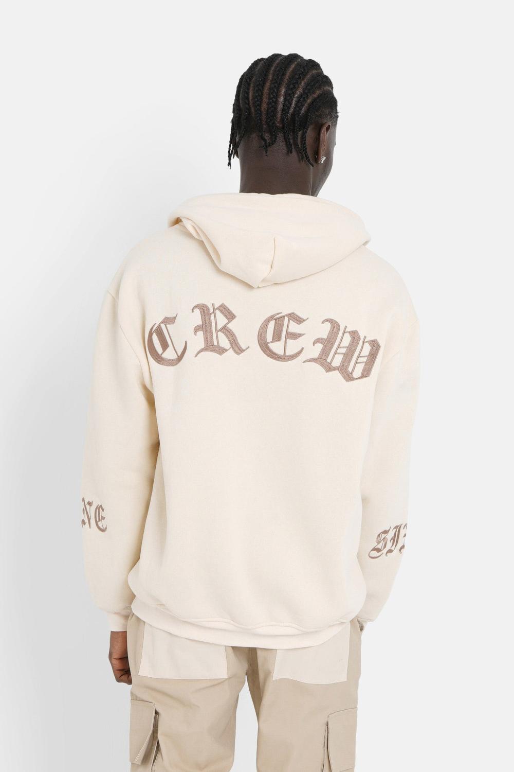 sixth june Sweatshirt capuche crew molletonné Beige