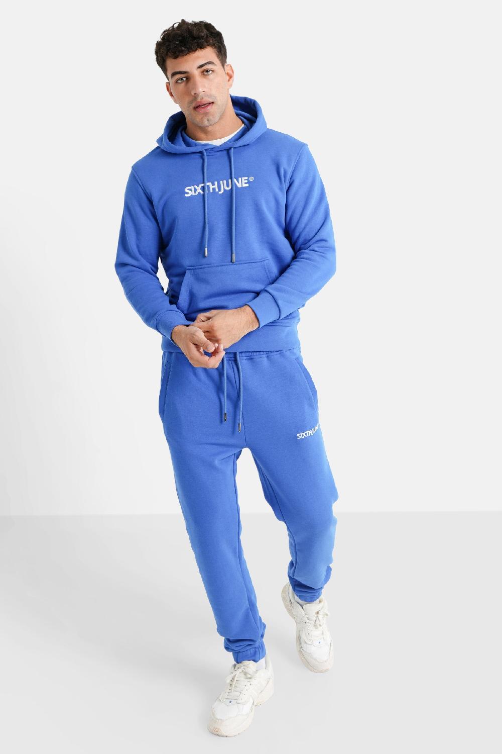 Sixth June Sweatshirt Capuche Logo Brodé Bleu Foncé