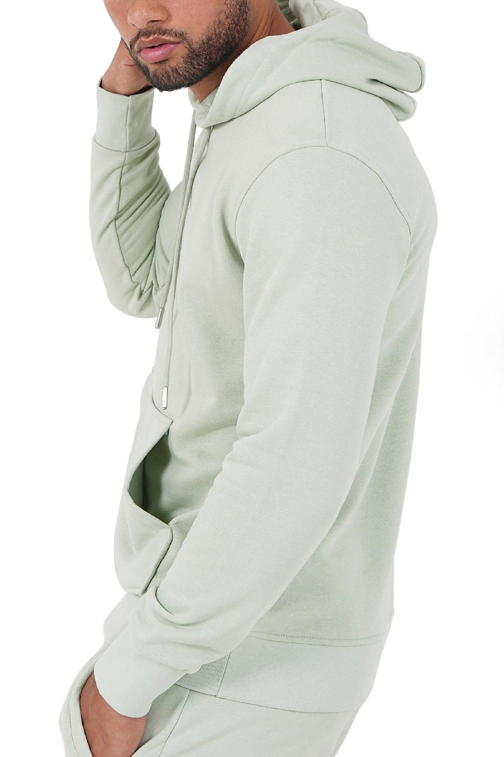 Sixth June Sweatshirt Capuche Logo Brodé Vert Clair