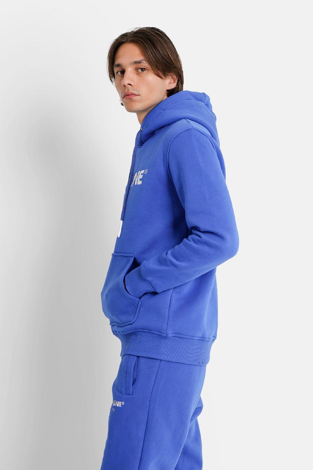 Sixth June Sweatshirt Capuche Molletonné Logo Bleu Foncé