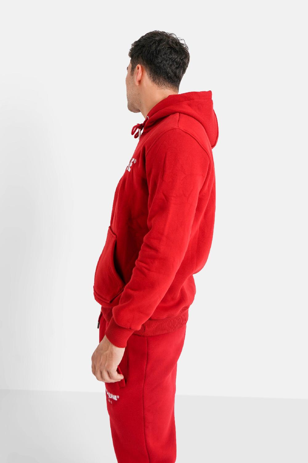 Sixth June Sweatshirt Capuche Molletonné Logo Rouge