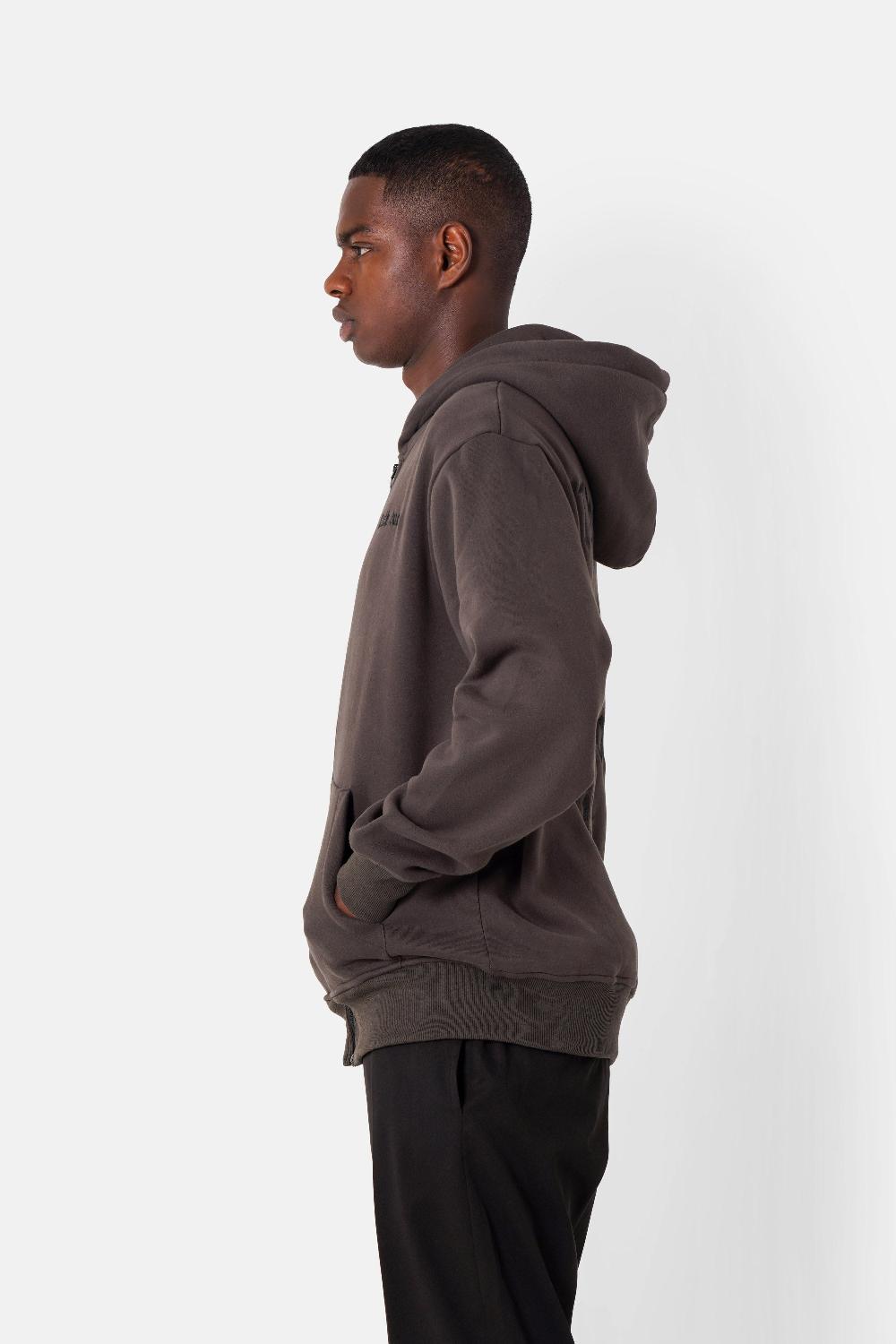 Sixth June Sweatshirt Capuche Zip Citations Gris Foncé