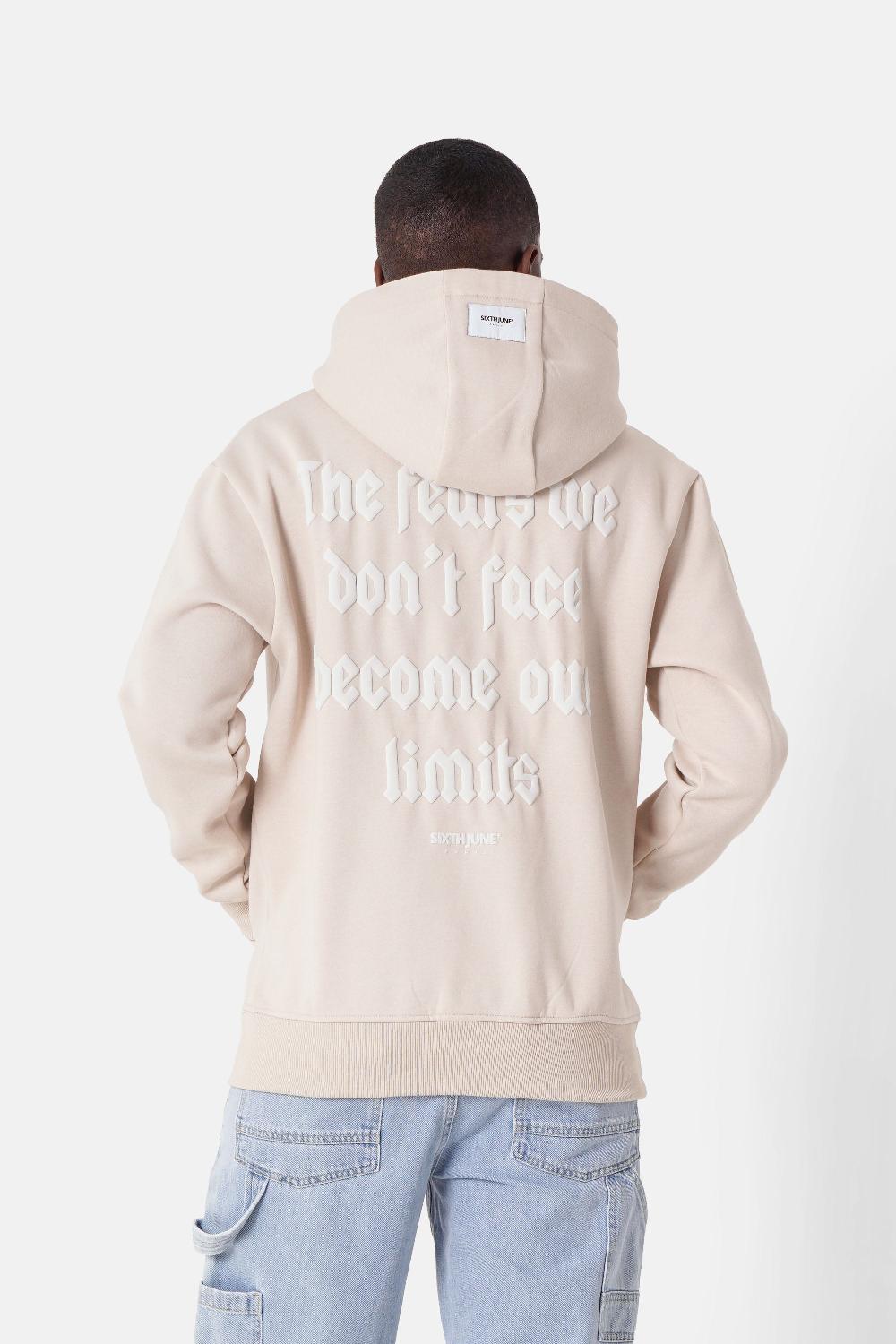 sixth june Sweatshirt logo gothique imprimé Beige clair