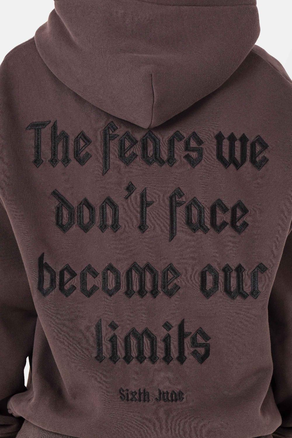 Sixth June Sweatshirt Logo Gothique Imprimé Gris Foncé