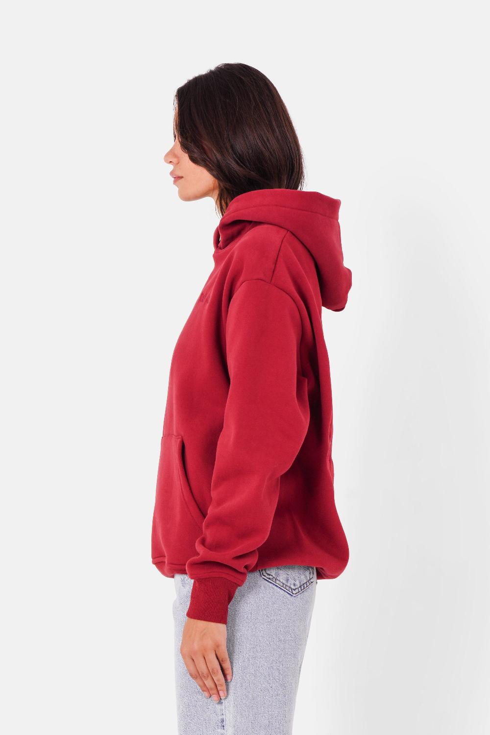 Sixth June Sweatshirt Logo Gothique Imprimé Rouge Bordeaux