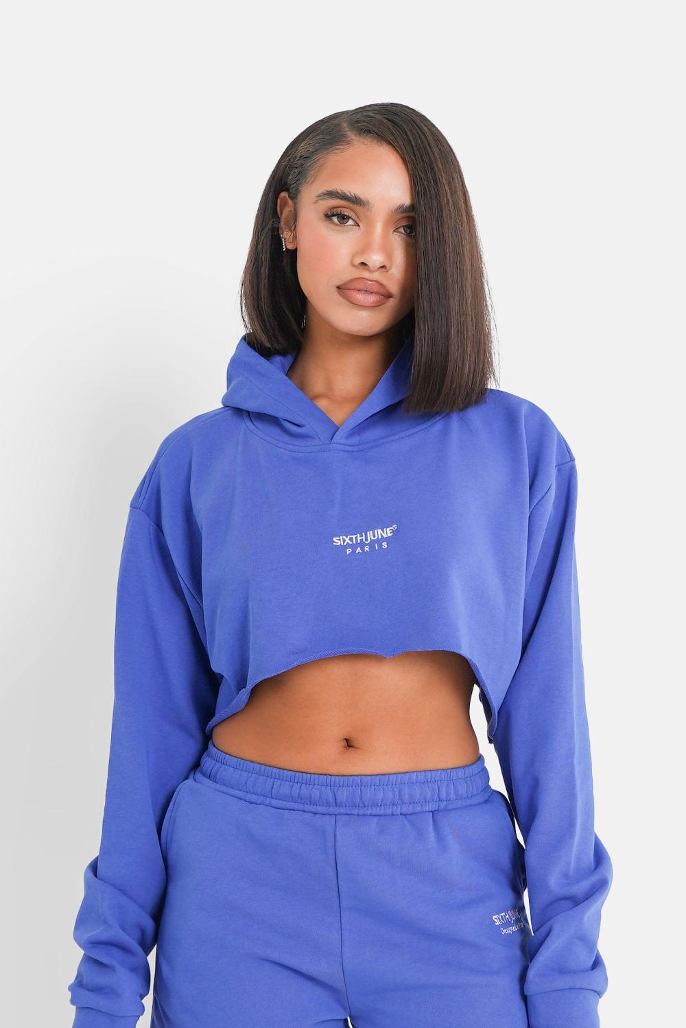 sixth june Sweatshirt LOVE MATTERS brodé Bleu foncé