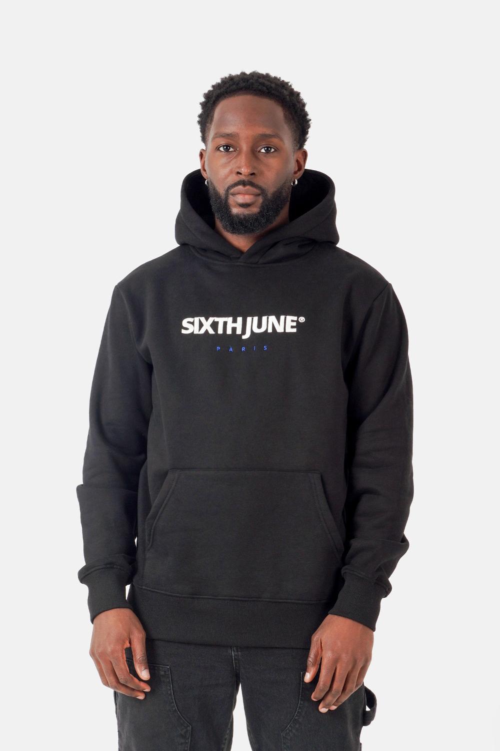 sixth june Sweatshirt molletonné logo bicolore Noir