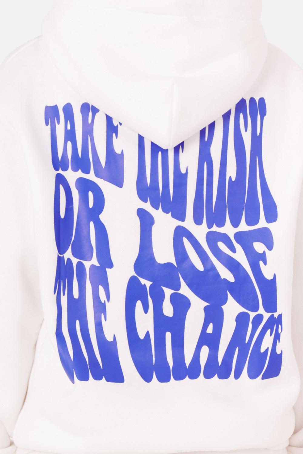 Sixth June Sweatshirt Molletonné Take The Risk Blanc