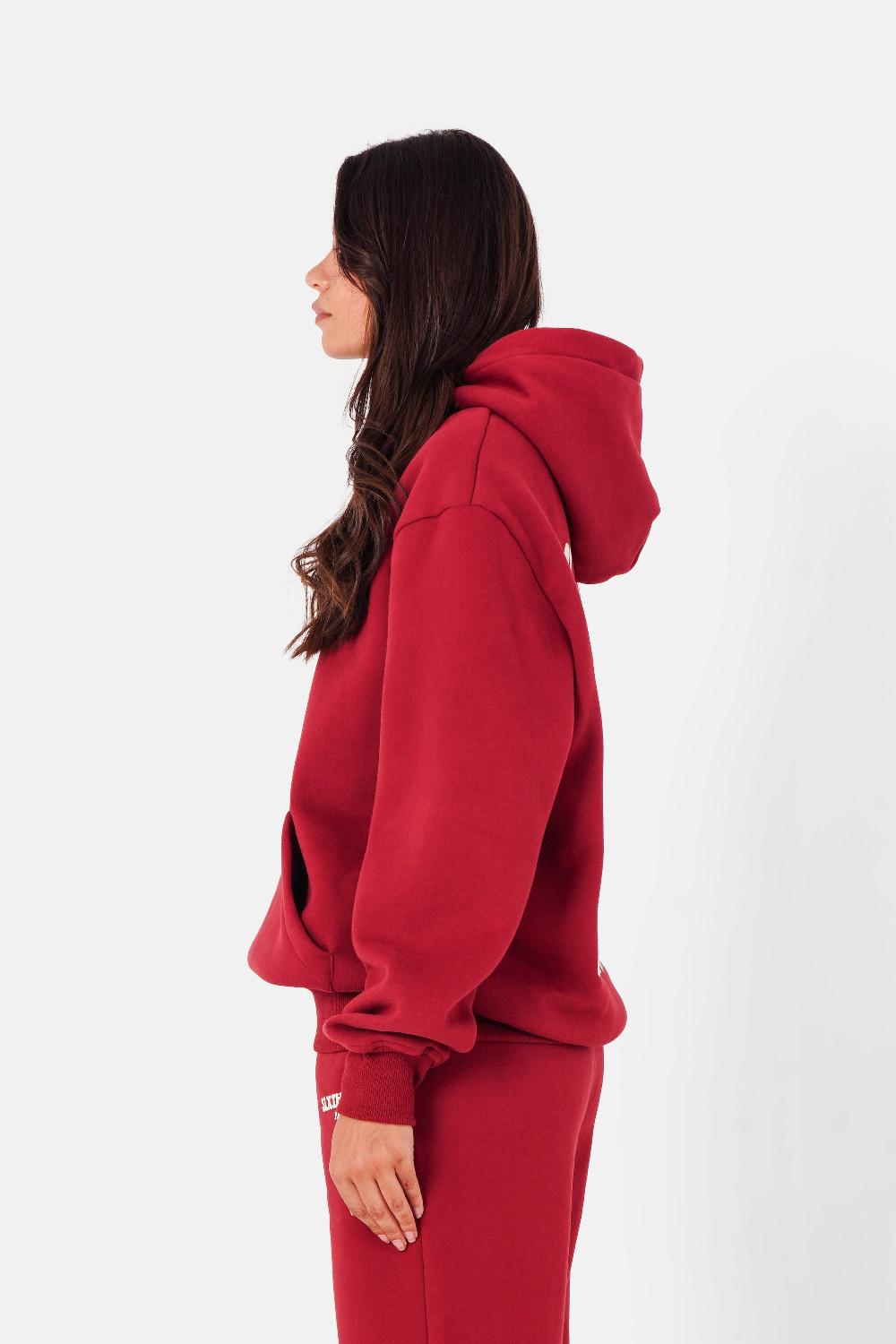 Sixth June Sweatshirt Molletonné Take The Risk Rouge Bordeaux