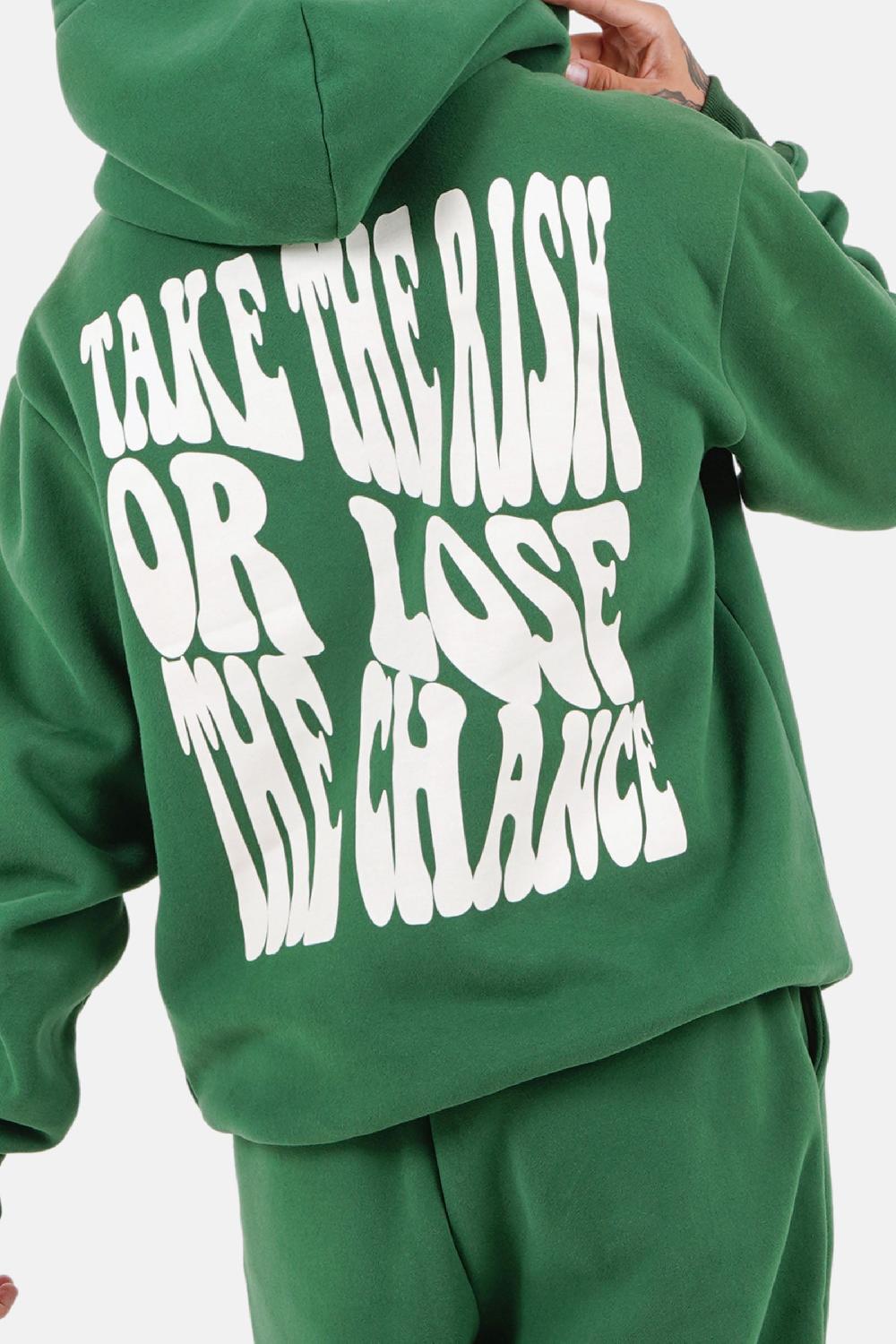 Sixth June Sweatshirt Take The Risk Rétro Vert Foncé
