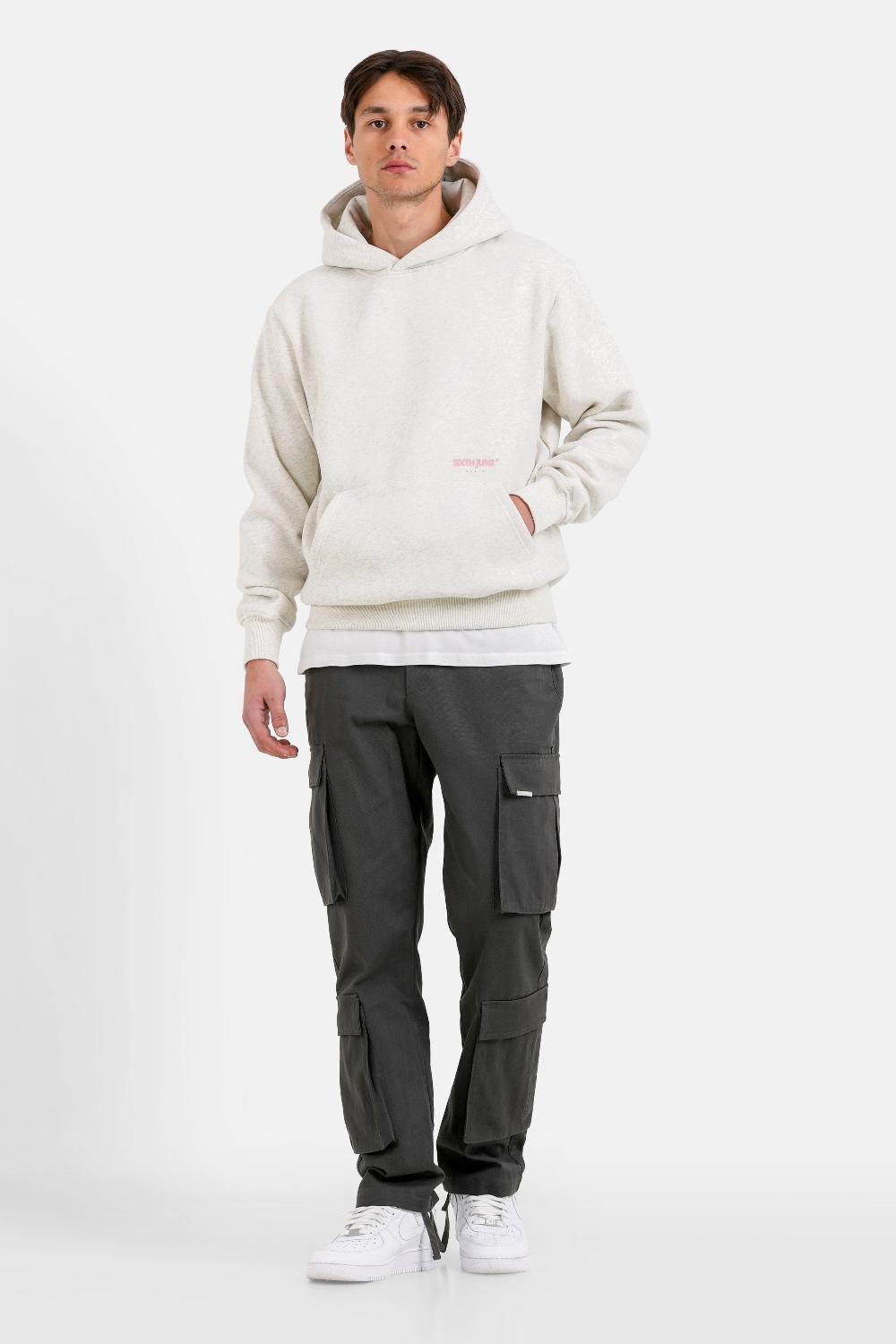 Sixth June Sweatshirt Thistel Citation Logo Gris Clair