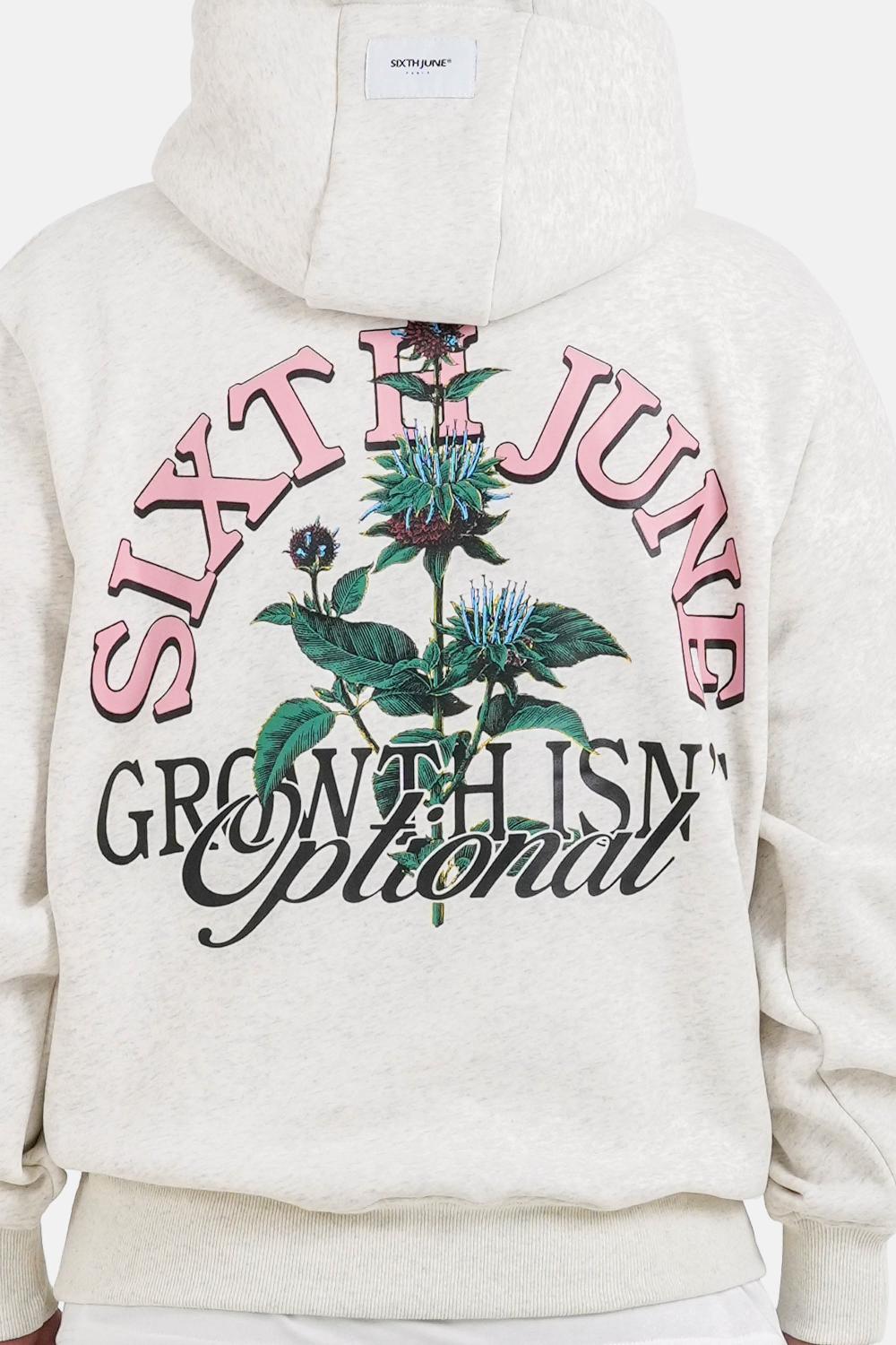 Sixth June Sweatshirt Thistel Citation Logo Gris Clair