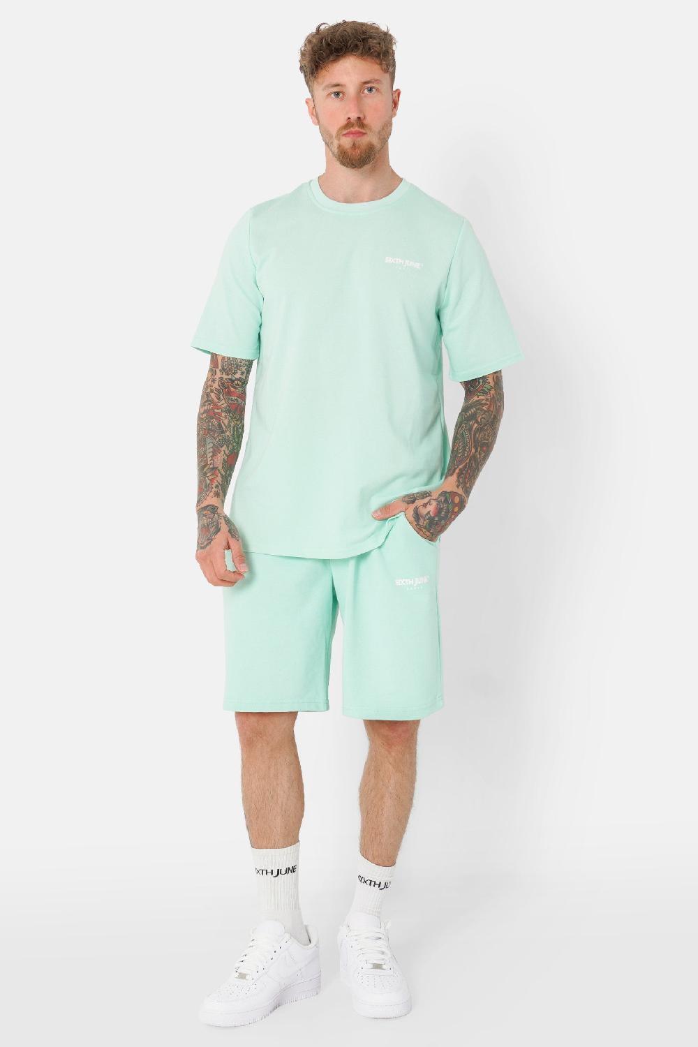 Sixth June T-shirt Essentiel Logo Imprimé Vert Clair