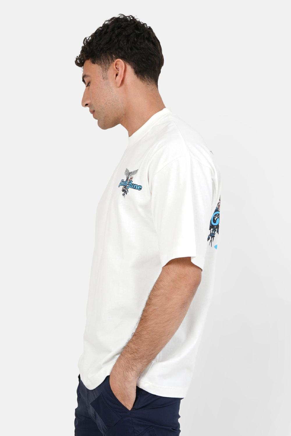 Sixth June T-shirt Manches Courtes Print Coloré Blanc