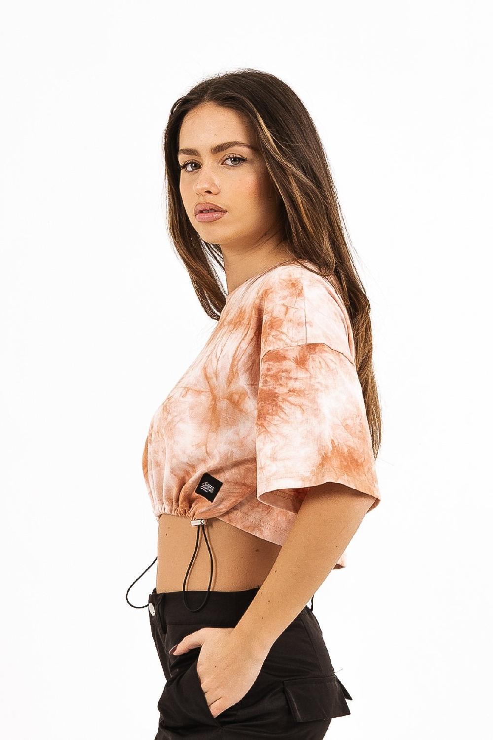 Sixth June T-shirt Tie And Dye Cordon Serrage Orange