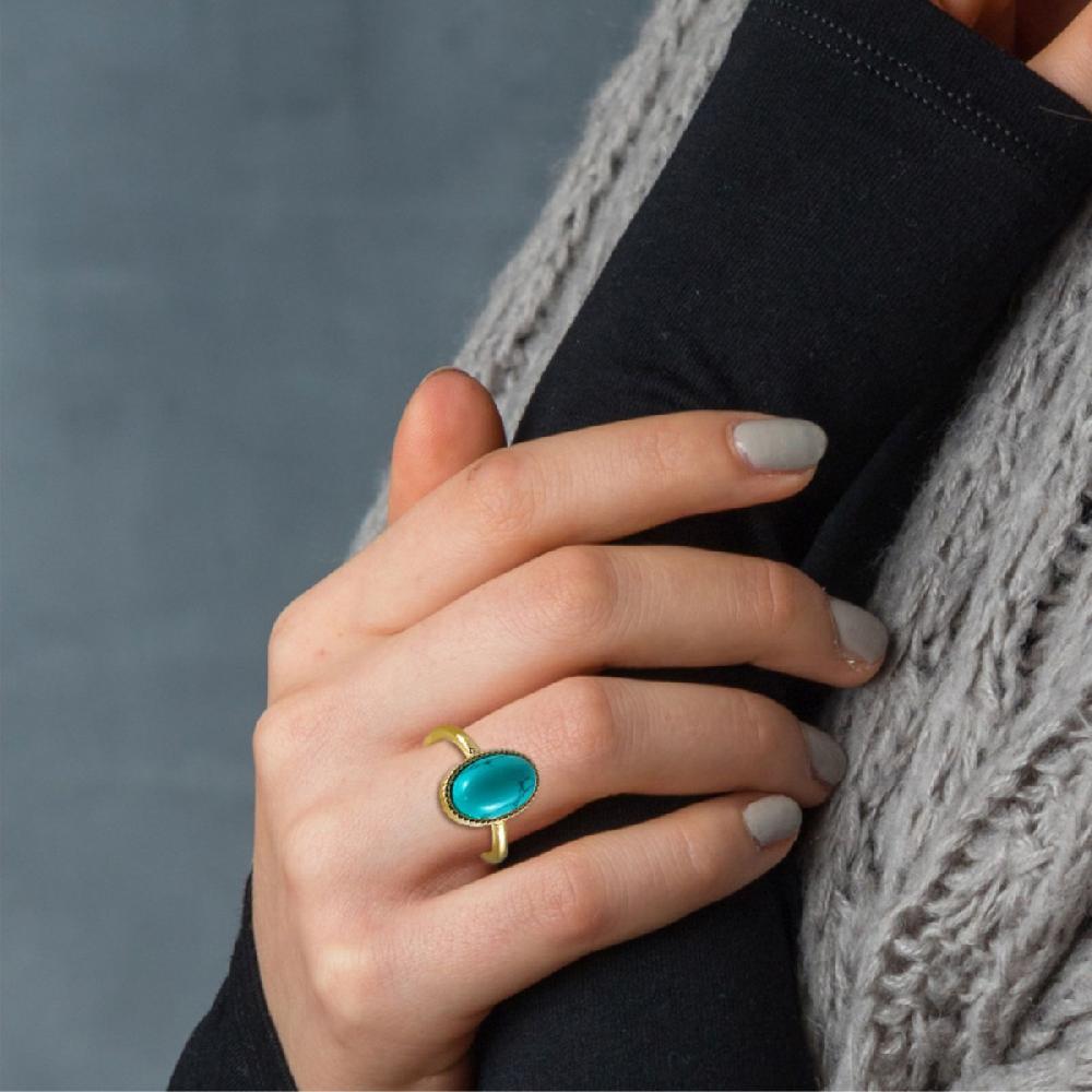 So Charm Bague Ajustable SoCharm Ornée D'une Pierre Turquoise