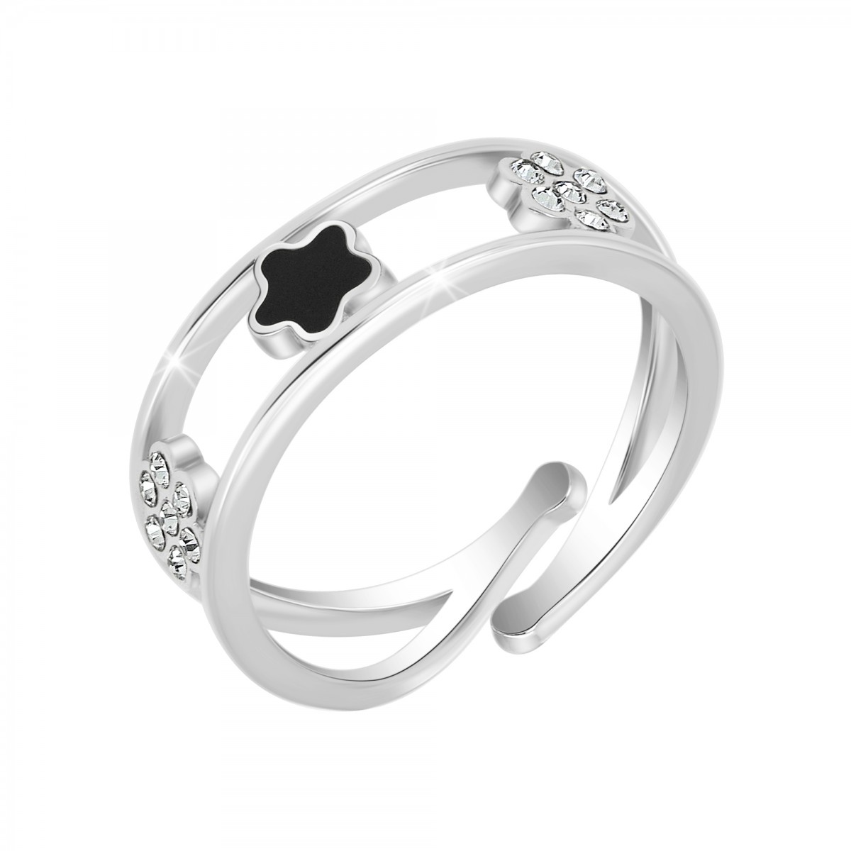 so charm Bague ajustable SoCharm ornée de Cristaux scintillants
