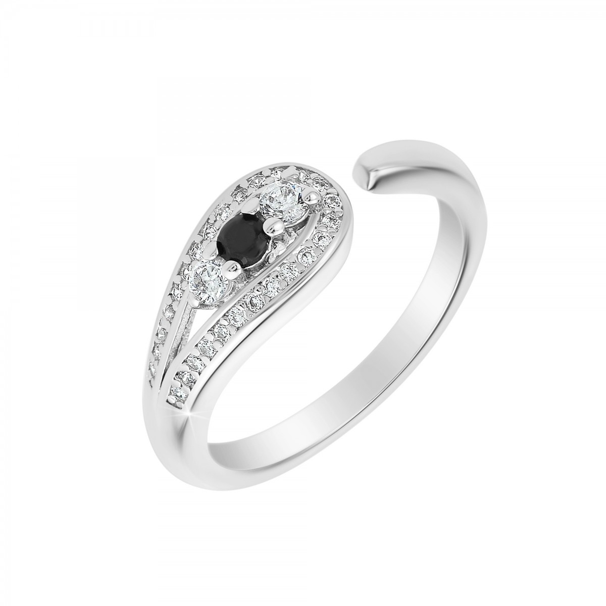 so charm Bague ajustable SoCharm ornée de Zirconium
