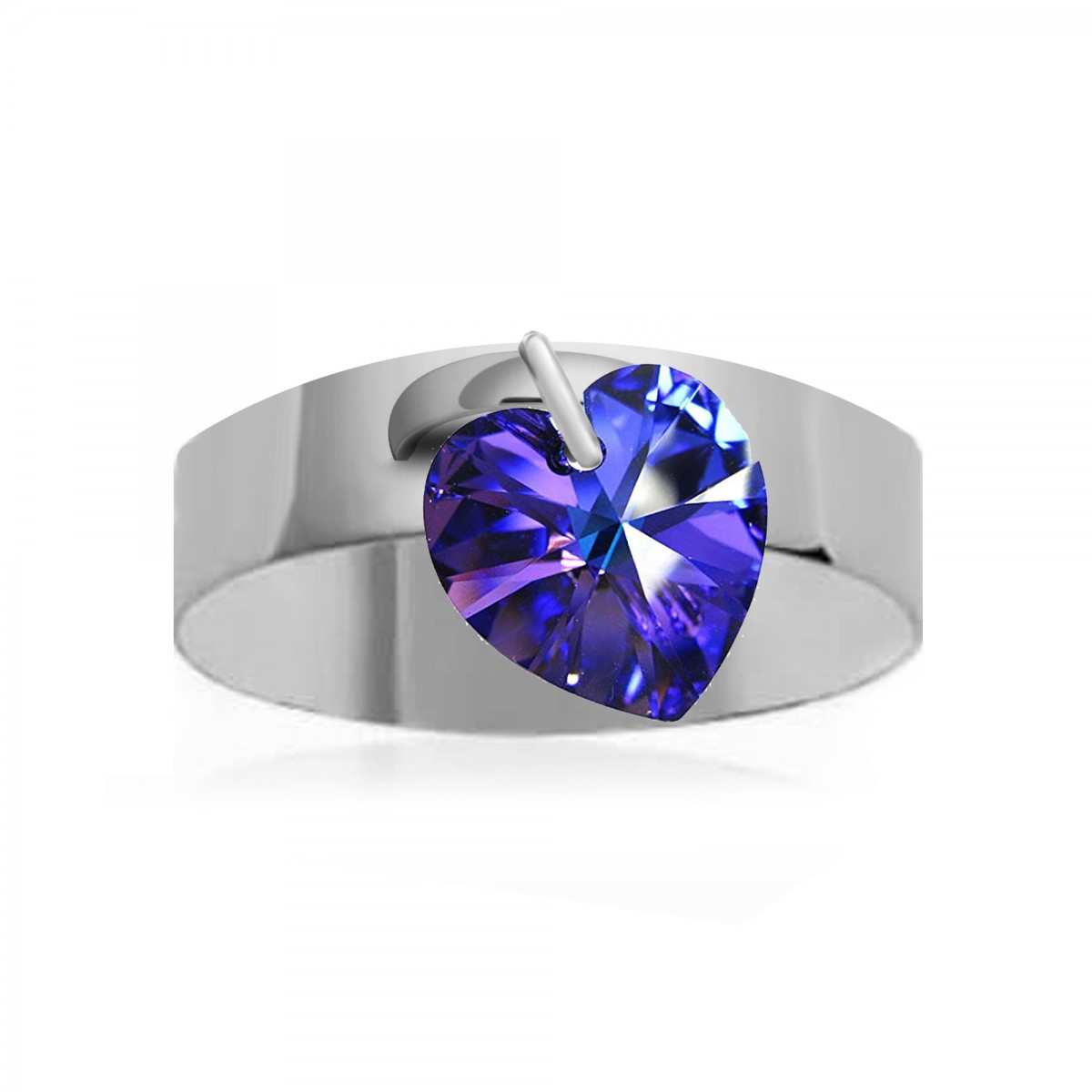 so charm Bague coeur taille 52 SoCharm ornée de cristaux de scintillants