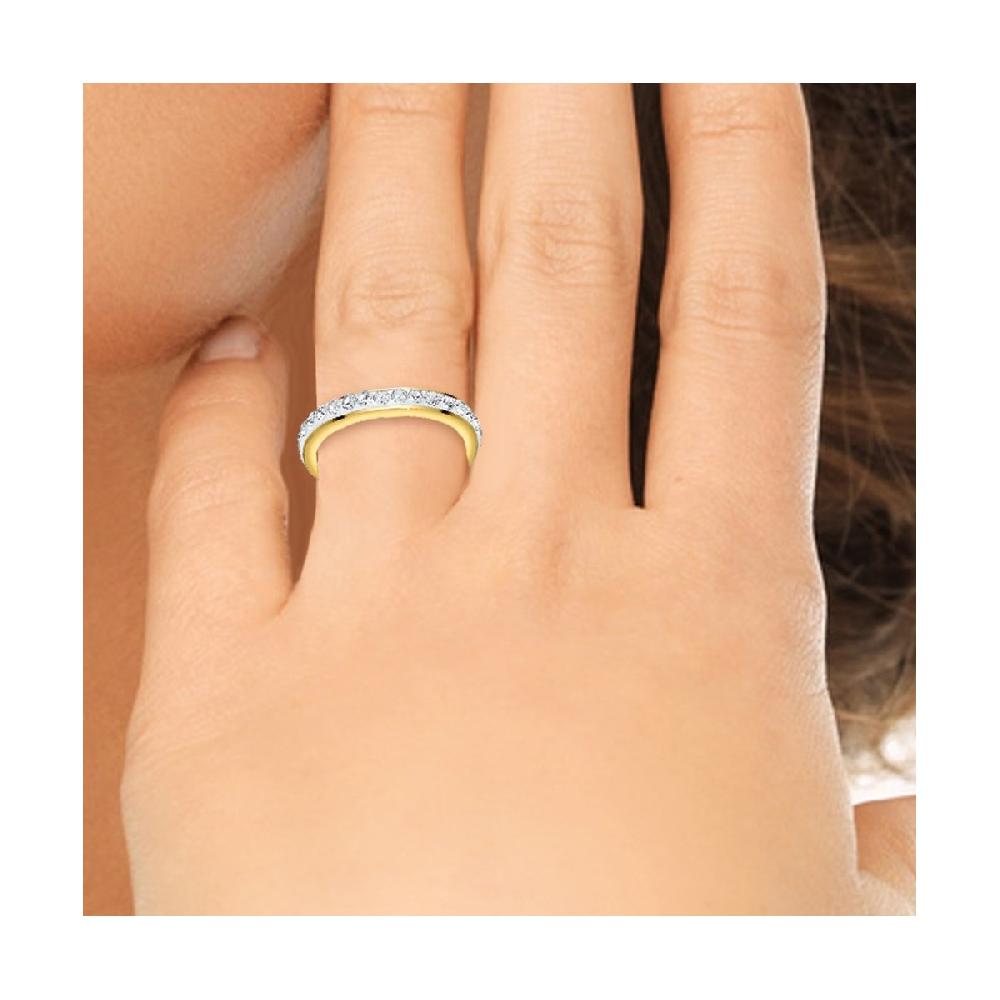 So Charm Bague Dorée Taille 54 SoCharm Ornée De Cristaux Scintillants