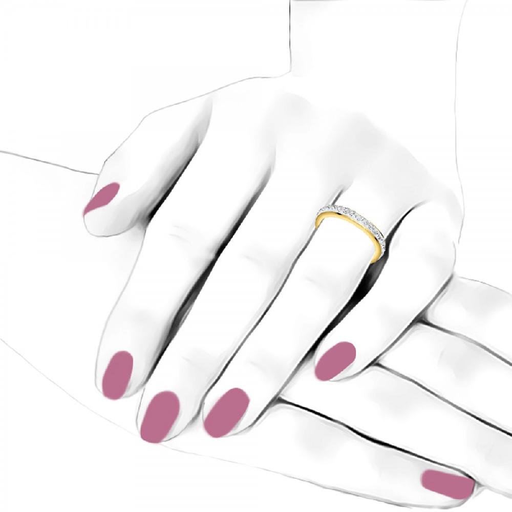 So Charm Bague Dorée Taille 54 SoCharm Ornée De Cristaux Scintillants