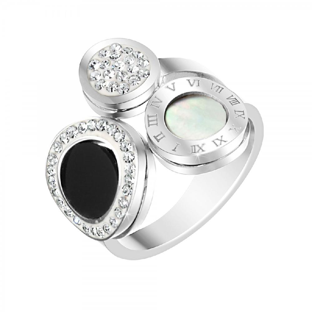 so charm Bague taille 54 par SoCharm ornée de Cristaux scintillants et de nacre