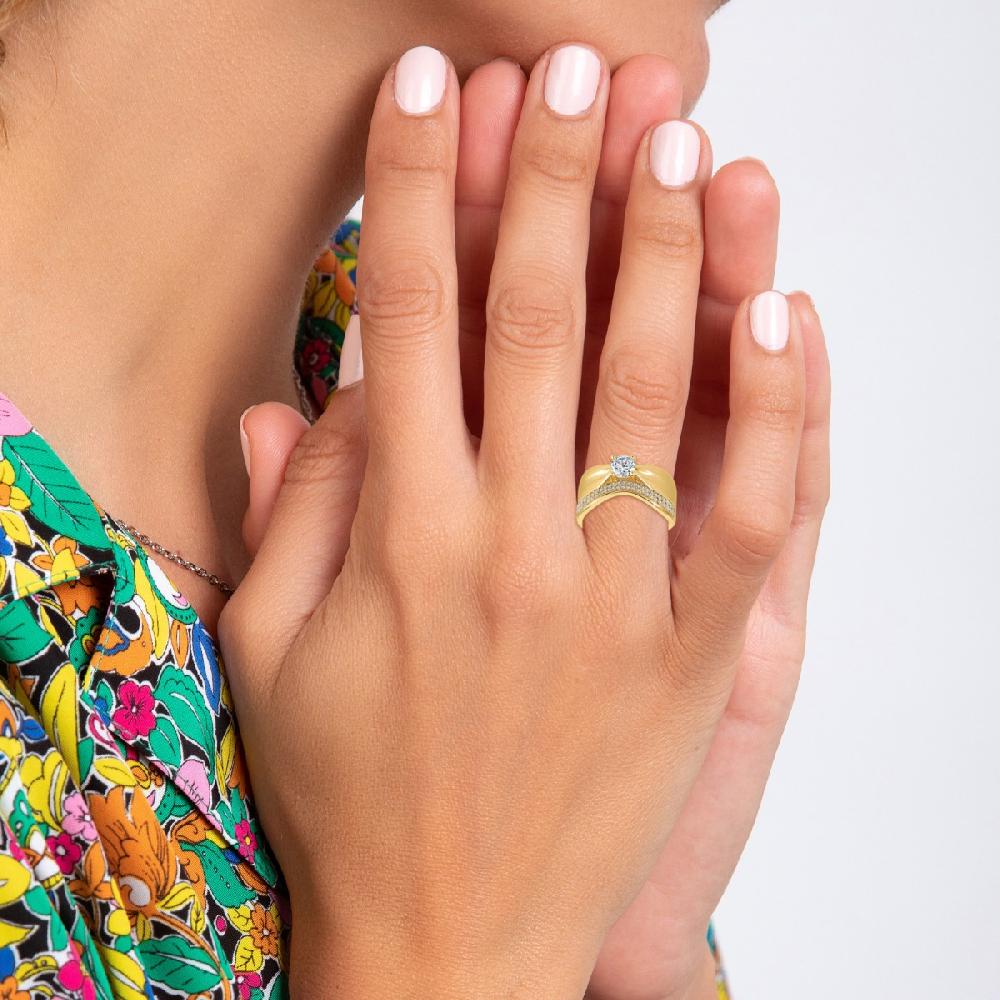 So Charm Bague Taille 54 SoCharm En Acier Ornée De Cristaux Scintillants