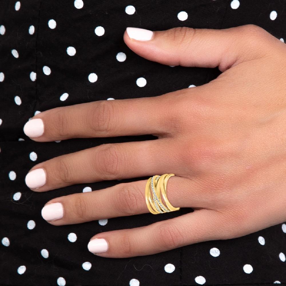 So Charm Bague Taille 54 SoCharm Ornée De Cristaux Scintillants