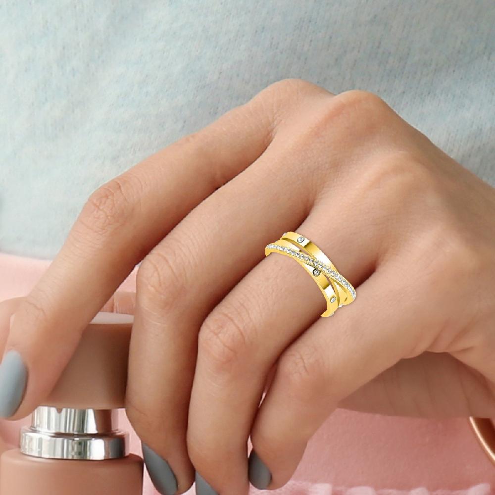 So Charm Bague Taille 54 SoCharm Ornée De Cristaux Scintillants