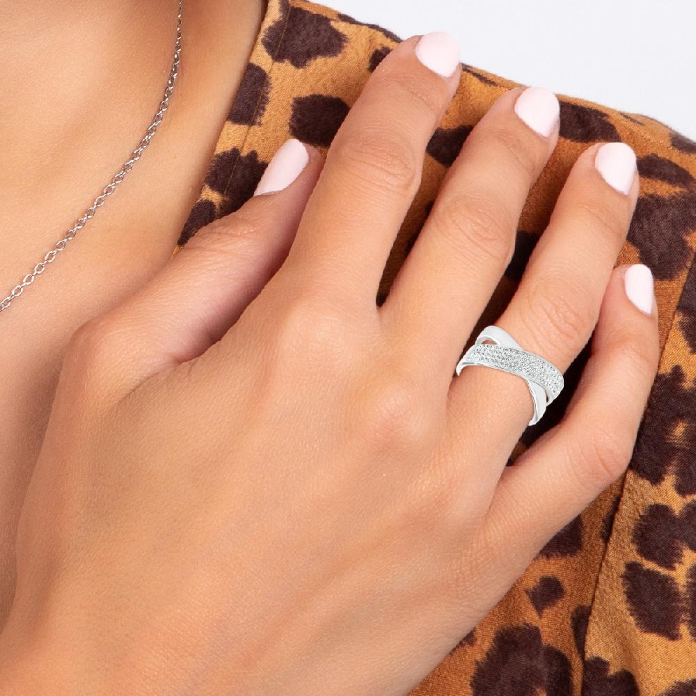 So Charm Bague Taille 54 SoCharm Ornée De Cristaux Scintillants