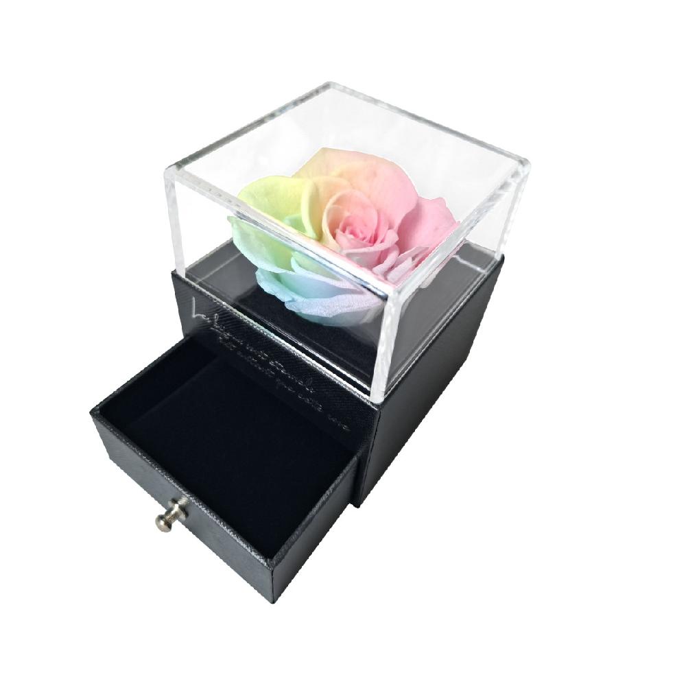 So Charm Boite à Bijoux Décorée D'une Rose éternelle - Stabilisée Multicolore