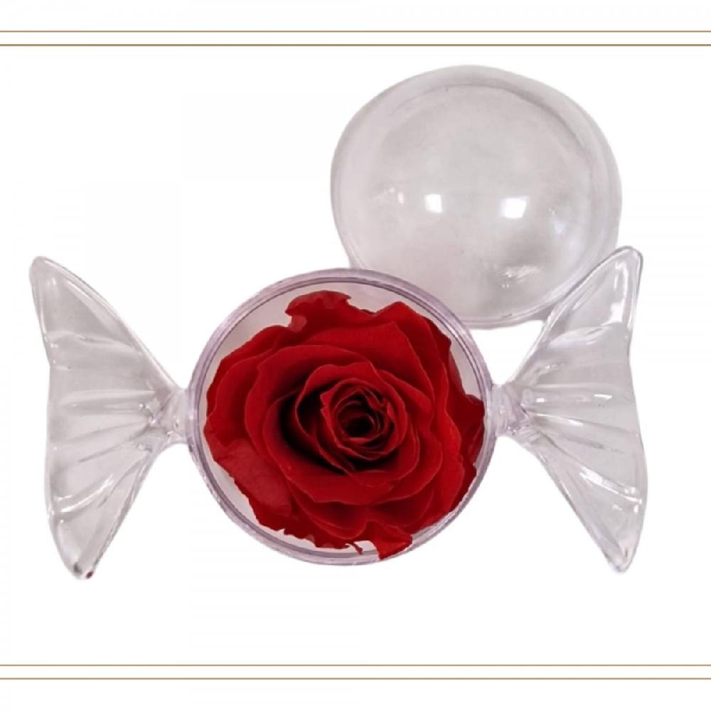so charm Bonbon décoré d'une rose éternelle - stabilisée