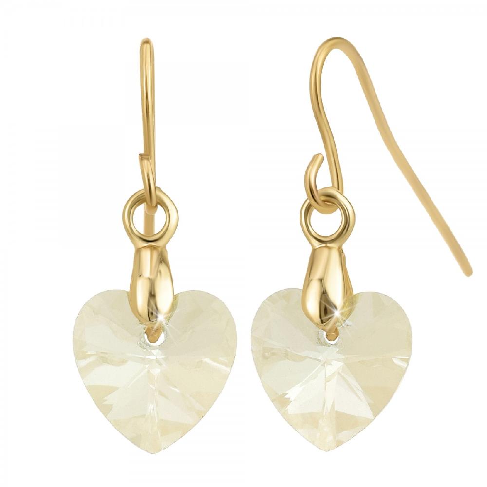 so charm Boucles d'oreilles coeur SoCharm ornées de Cristaux scintillants