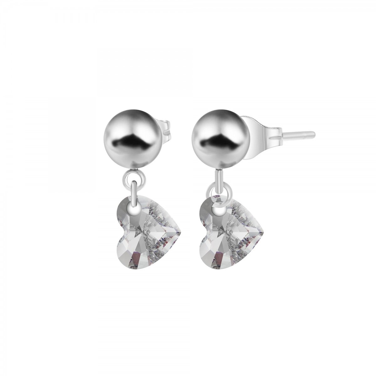 so charm Boucles d'oreilles coeurs SoCharm ornées de Cristaux scintillants