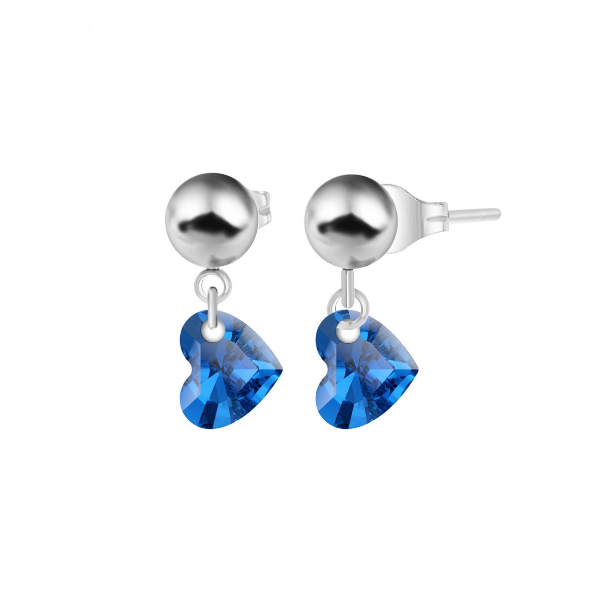 so charm Boucles d'oreilles coeurs SoCharm ornées de Cristaux scintillants