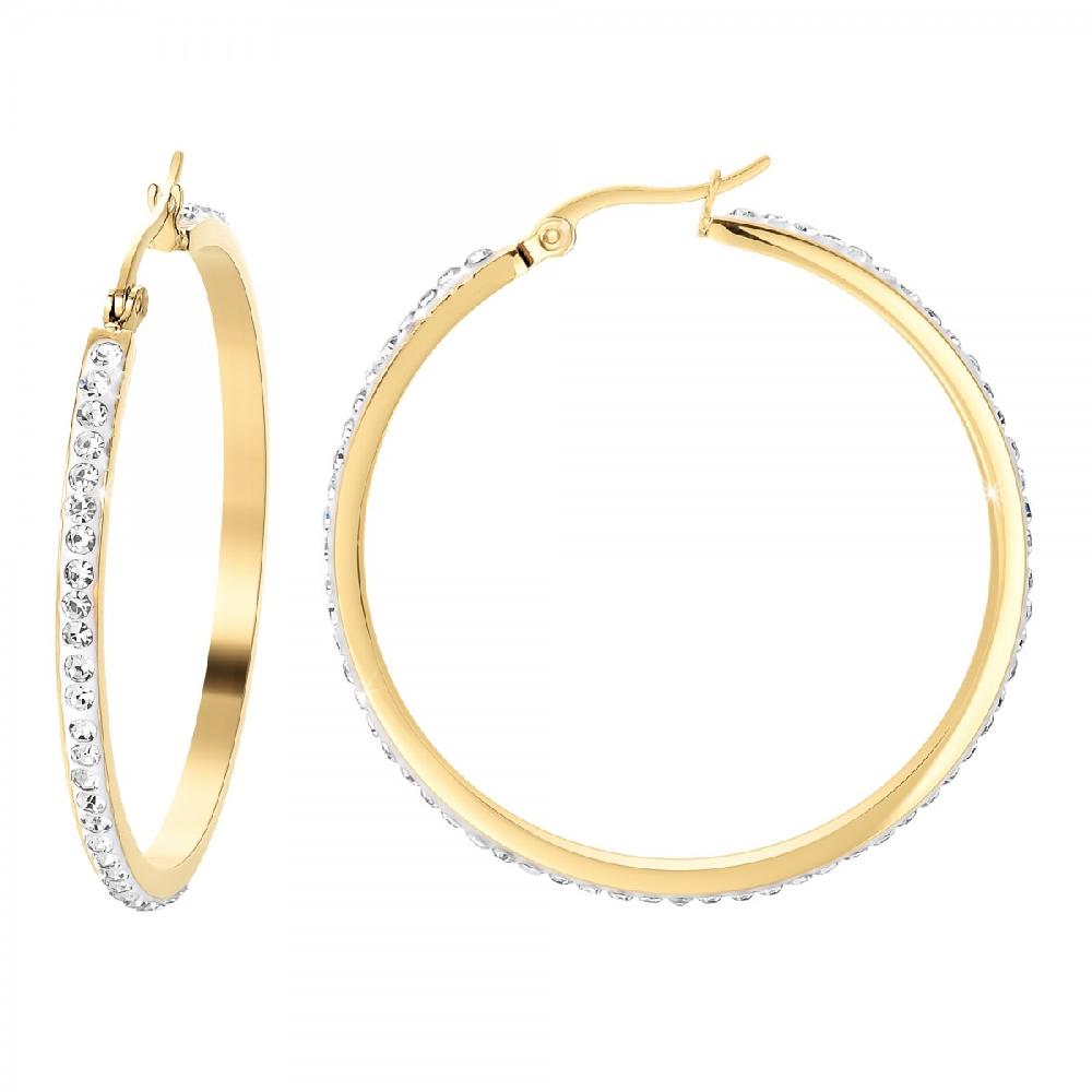 so charm Boucles d'oreilles créoles en acier inoxydable par SoCharm