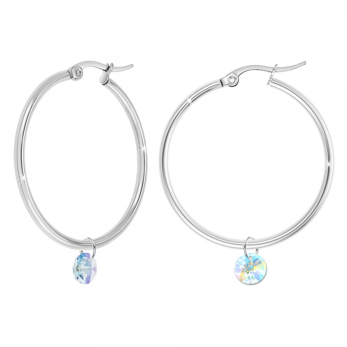 so charm Boucles d'oreilles créoles en acier inoxydable par SoCharm