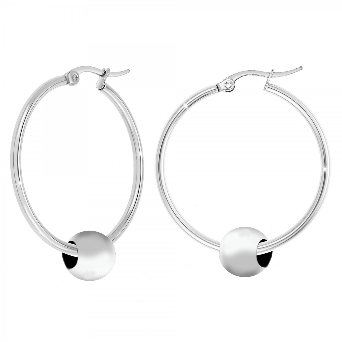 so charm Boucles d'oreilles créoles en acier inoxydable par SoCharm