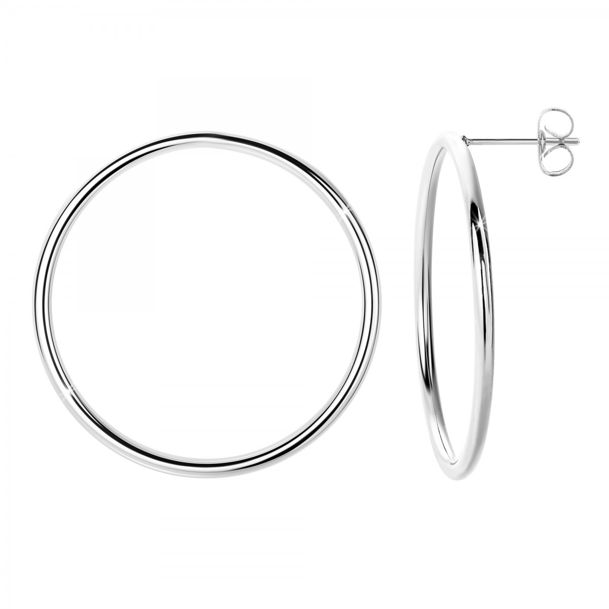 so charm Boucles d'oreilles créoles en acier inoxydable par SoCharm