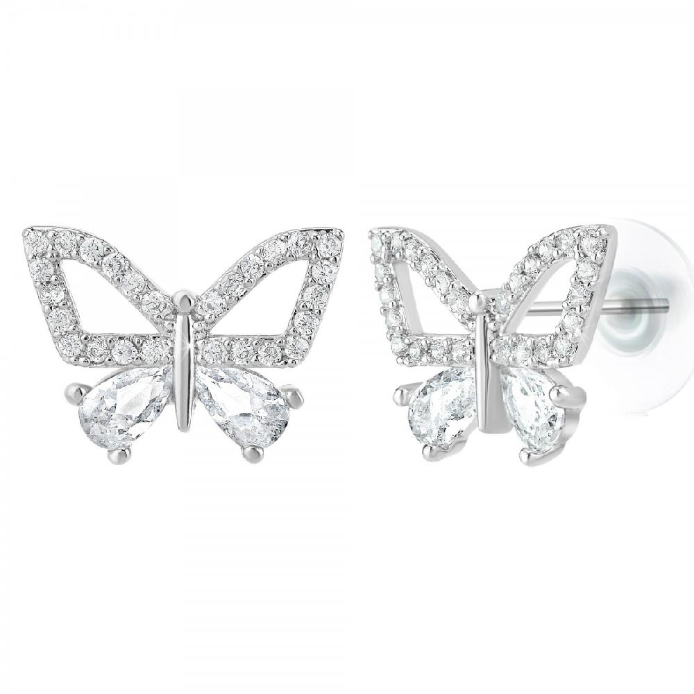 so charm Boucles d'oreilles papillon SoCharm ornées de Zirconium