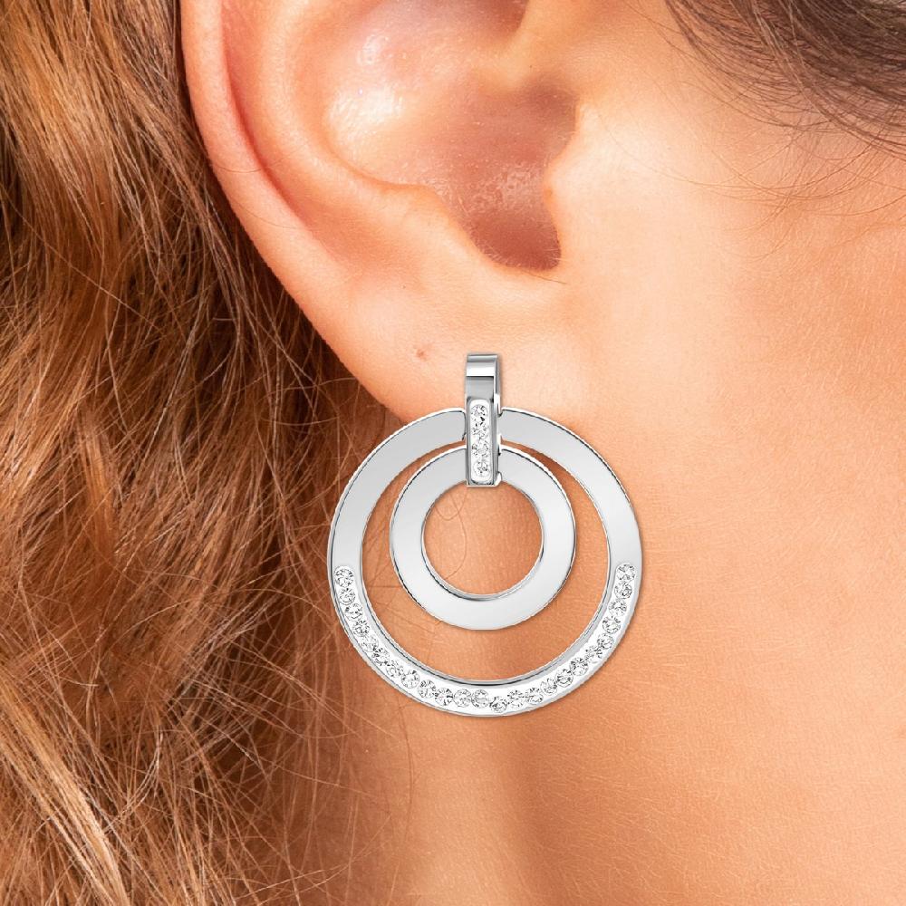 So Charm Boucles D'oreilles SoCharm Ornées De Cristaux Scintillants