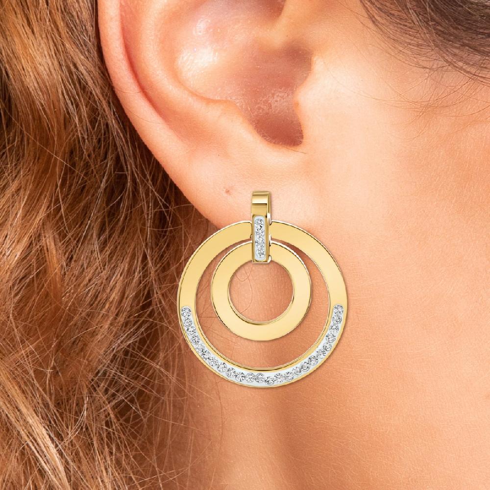 So Charm Boucles D'oreilles SoCharm Ornées De Cristaux Scintillants