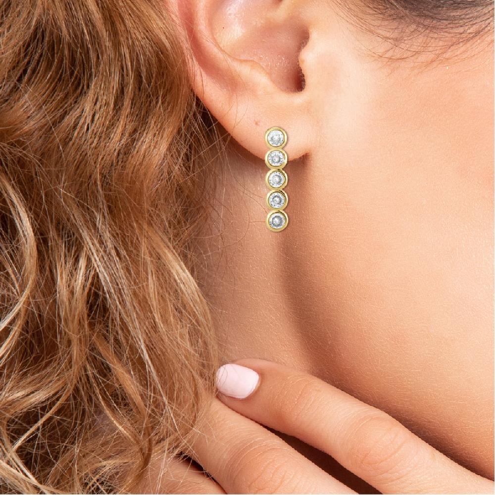 So Charm Boucles D'oreilles SoCharm Ornées De Cristaux Scintillants