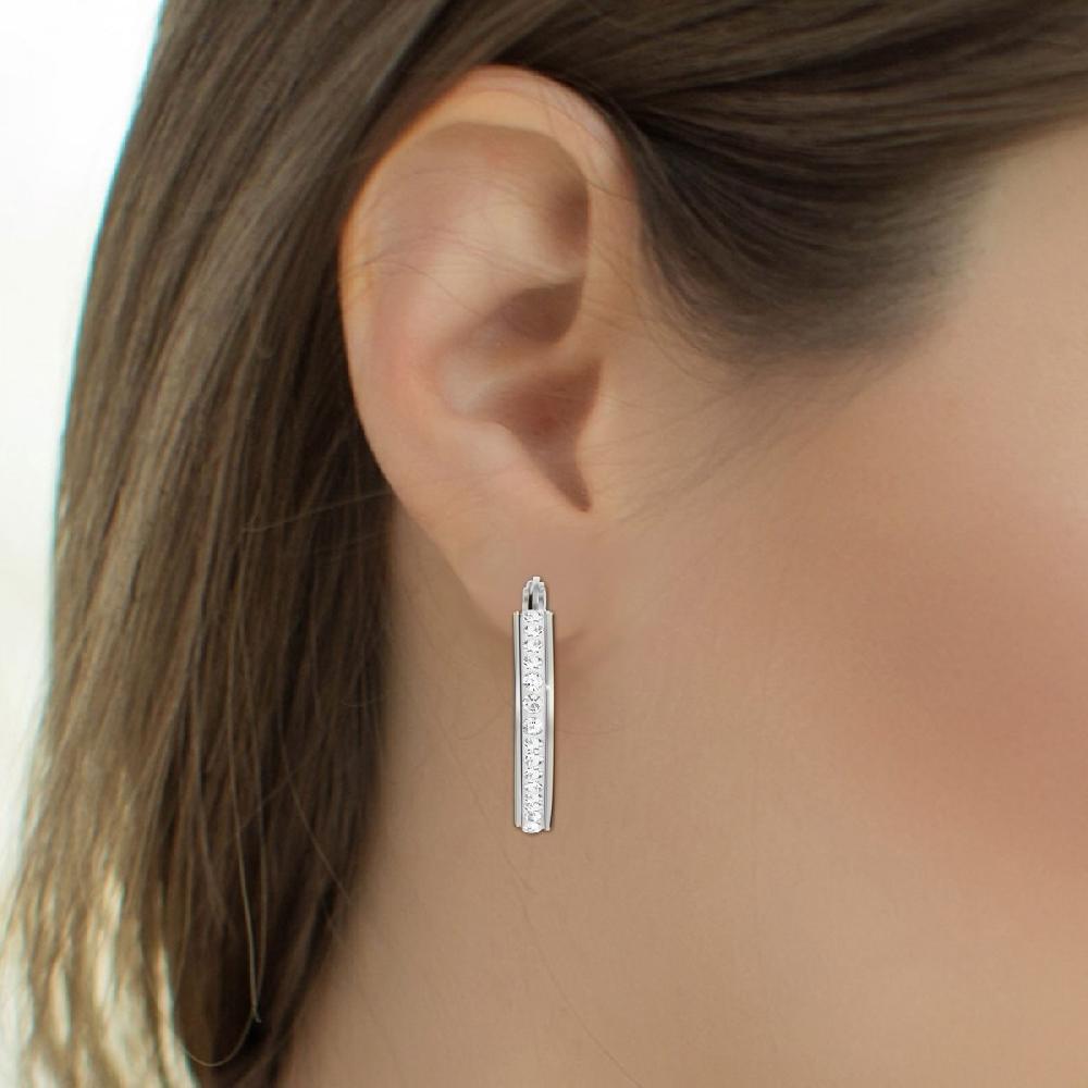 So Charm Boucles D'oreilles SoCharm Ornées De Cristaux Scintillants