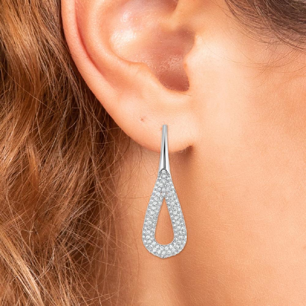 So Charm Boucles D'oreilles SoCharm Ornées De Cristaux Scintillants