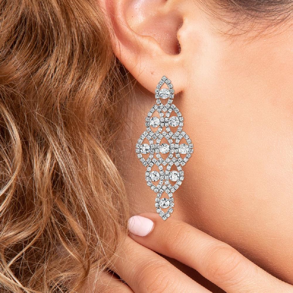 So Charm Boucles D'oreilles SoCharm Ornées De Cristaux Scintillants