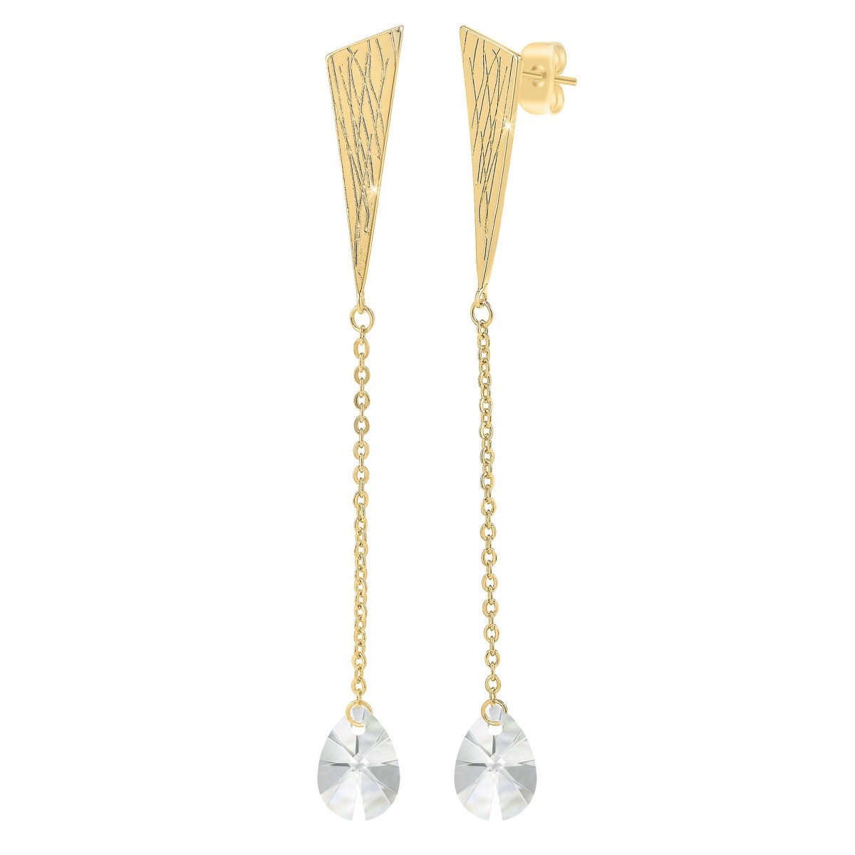 so charm Boucles d'oreilles SoCharm ornées de Cristaux scintillants