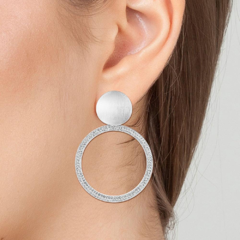 So Charm Boucles D'oreilles SoCharm Ornées De Cristaux Scintillants